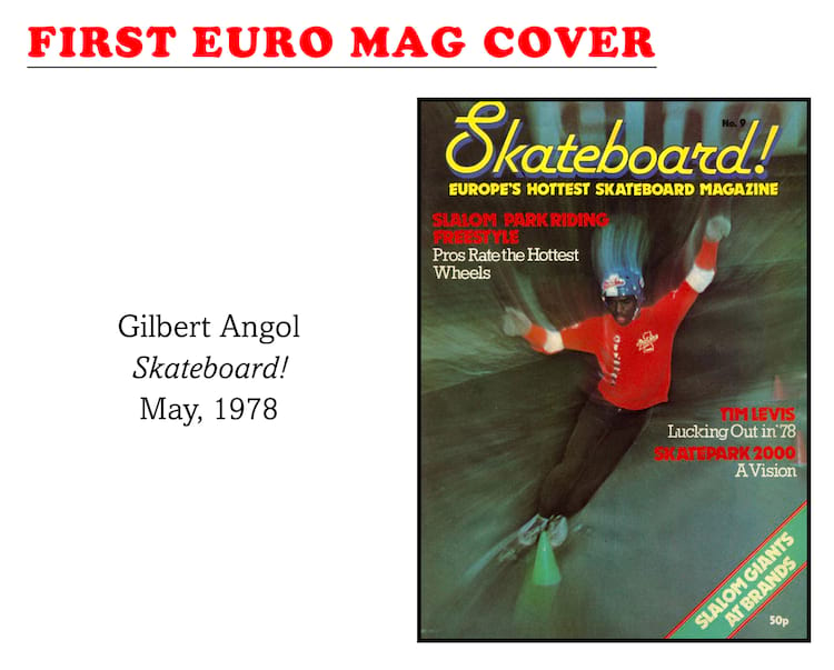 First Black Skater on a European Magazine Cover Gilbert Angol May 1978