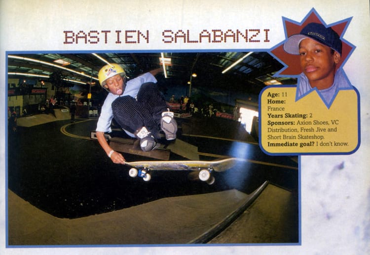 Bastien Salabanzi First Time in Thrasher MAR 1998