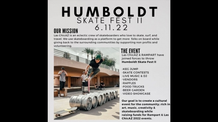 <span class='eventDate'>June 11, 2022</span><style>.eventDate {font-size:14px;color:rgb(150,150,150);font-weight:bold;}</style><br />Las ChicAZ &amp; RAMPART&#039;S Humbolt Skate Fest II