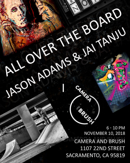 <span class='eventDate'>November 10, 2018</span><style>.eventDate {font-size:14px;color:rgb(150,150,150);font-weight:bold;}</style><br />Jason Adams and Jai Tanju Art Show