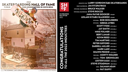 <span class='eventDate'>November 10, 2022</span><style>.eventDate {font-size:14px;color:rgb(150,150,150);font-weight:bold;}</style><br />Skateboarding Hall of Fame Ceremony 2022
